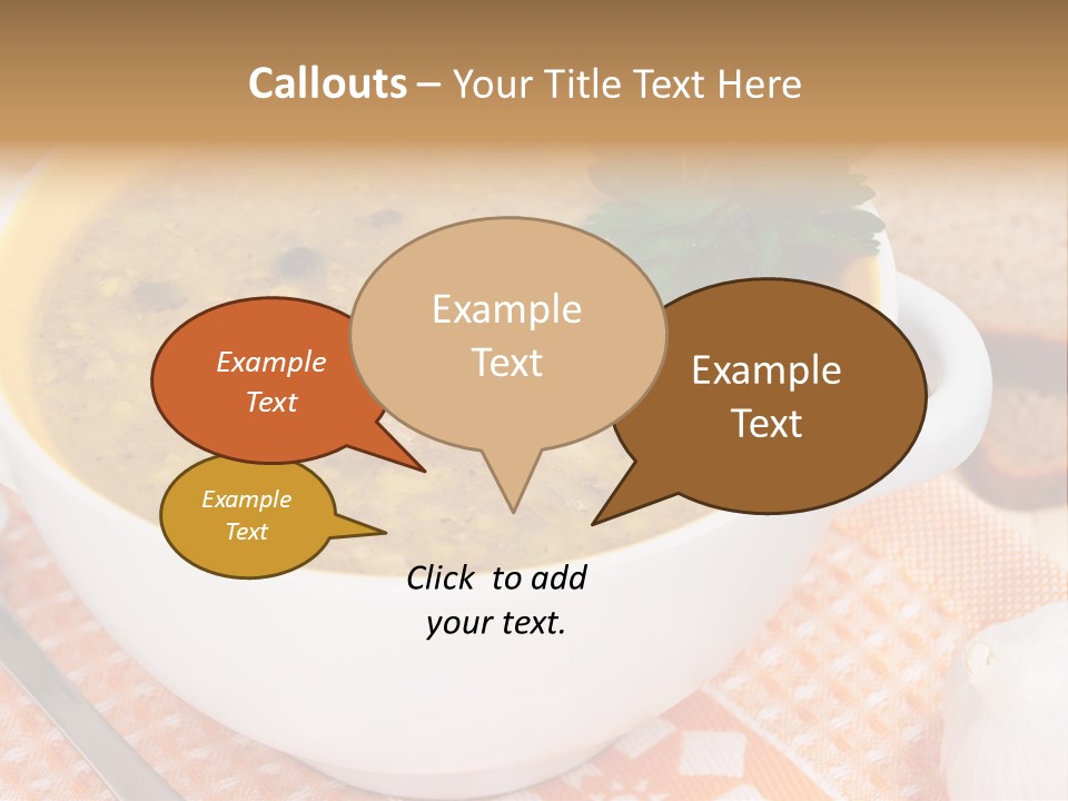 Lunch Plate Garlic PowerPoint Template