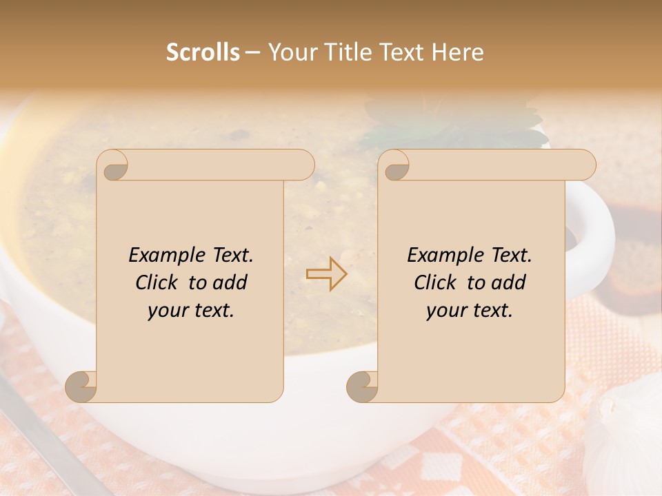 Lunch Plate Garlic PowerPoint Template