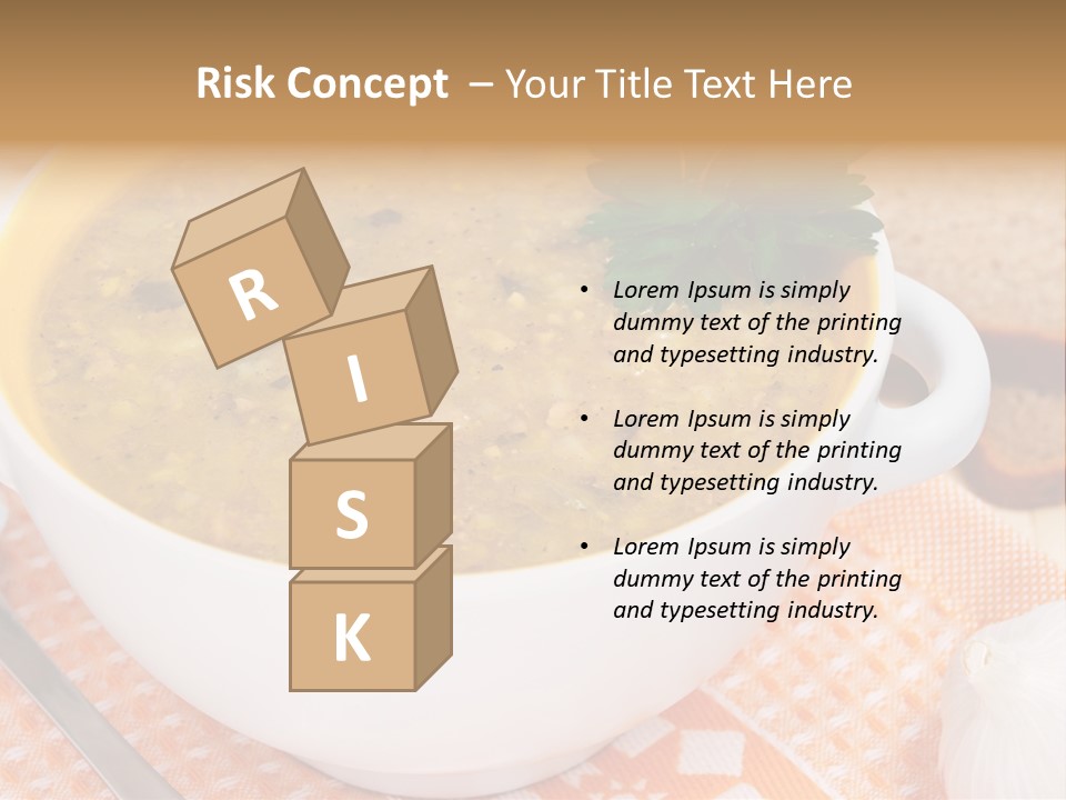 Lunch Plate Garlic PowerPoint Template