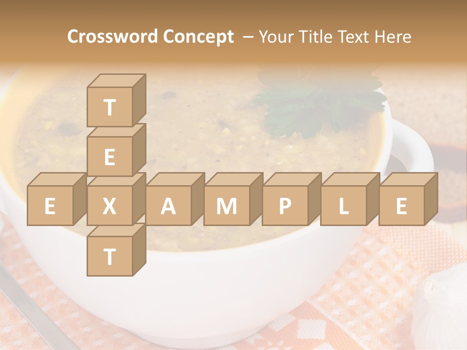 Lunch Plate Garlic PowerPoint Template