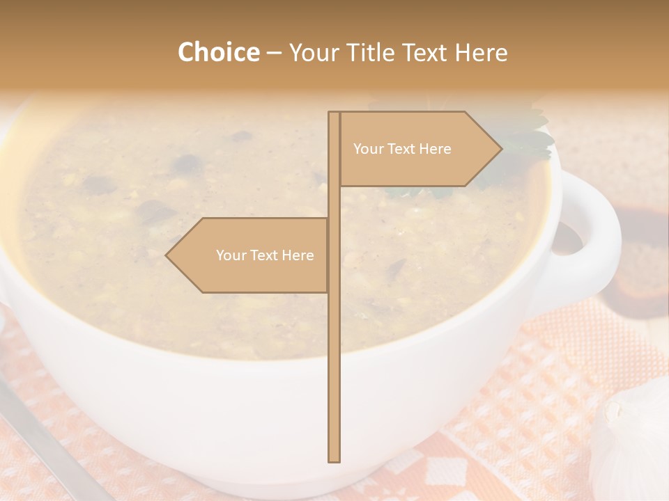 Lunch Plate Garlic PowerPoint Template