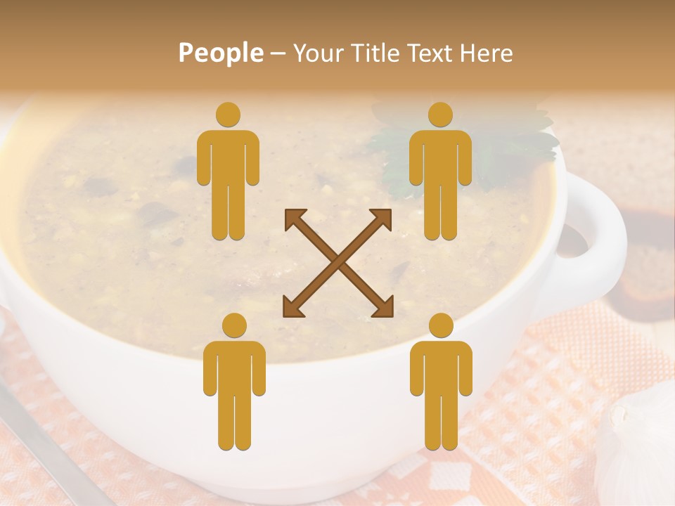 Lunch Plate Garlic PowerPoint Template