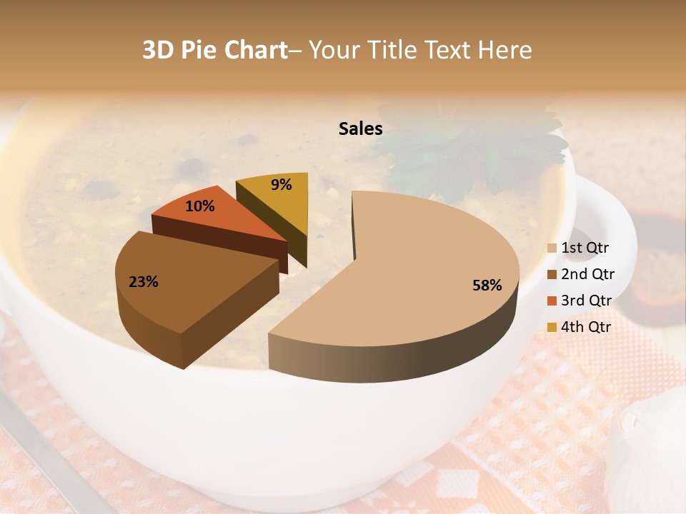 Lunch Plate Garlic PowerPoint Template