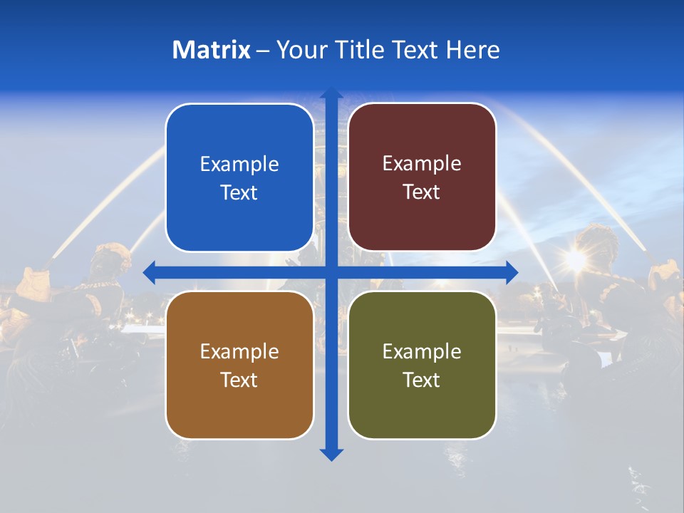 Statue Water Paris PowerPoint Template