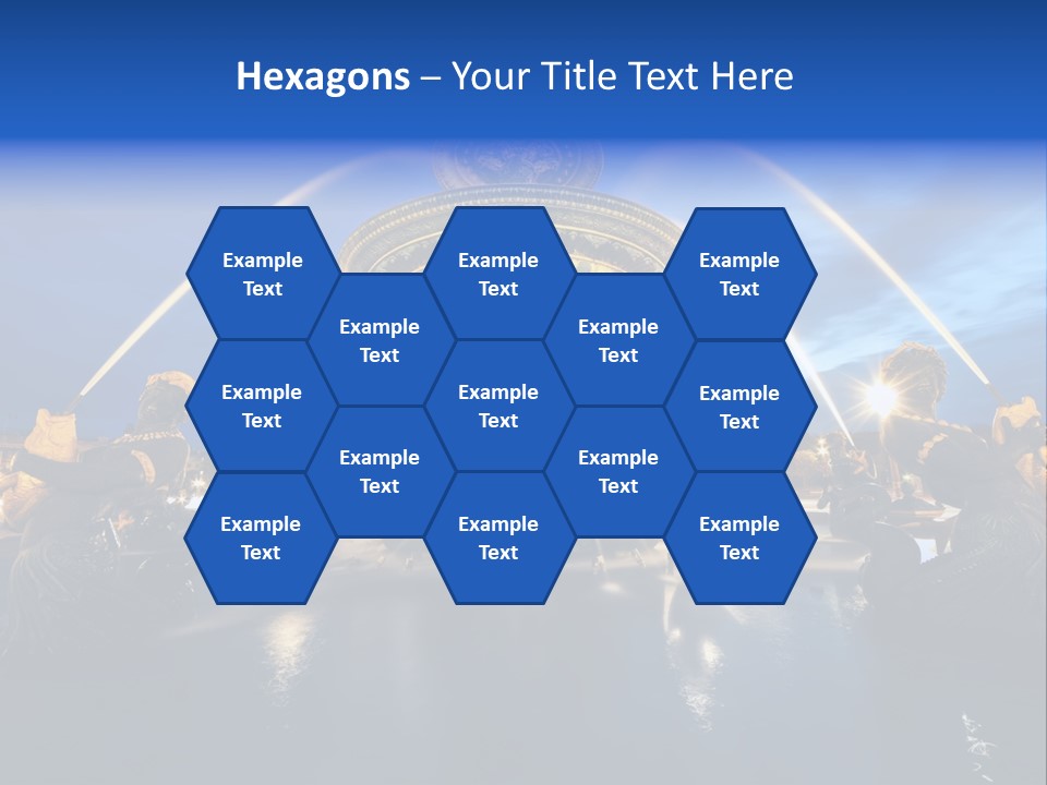 Statue Water Paris PowerPoint Template