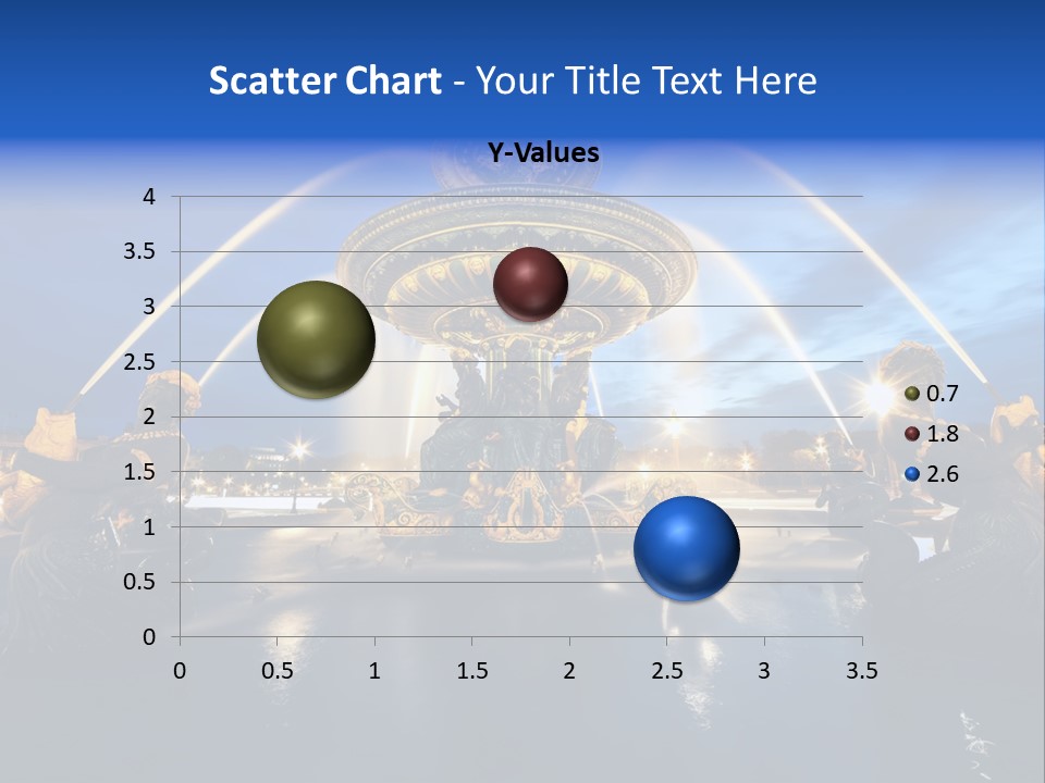 Statue Water Paris PowerPoint Template