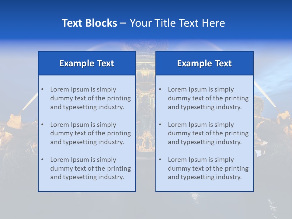 Statue Water Paris PowerPoint Template