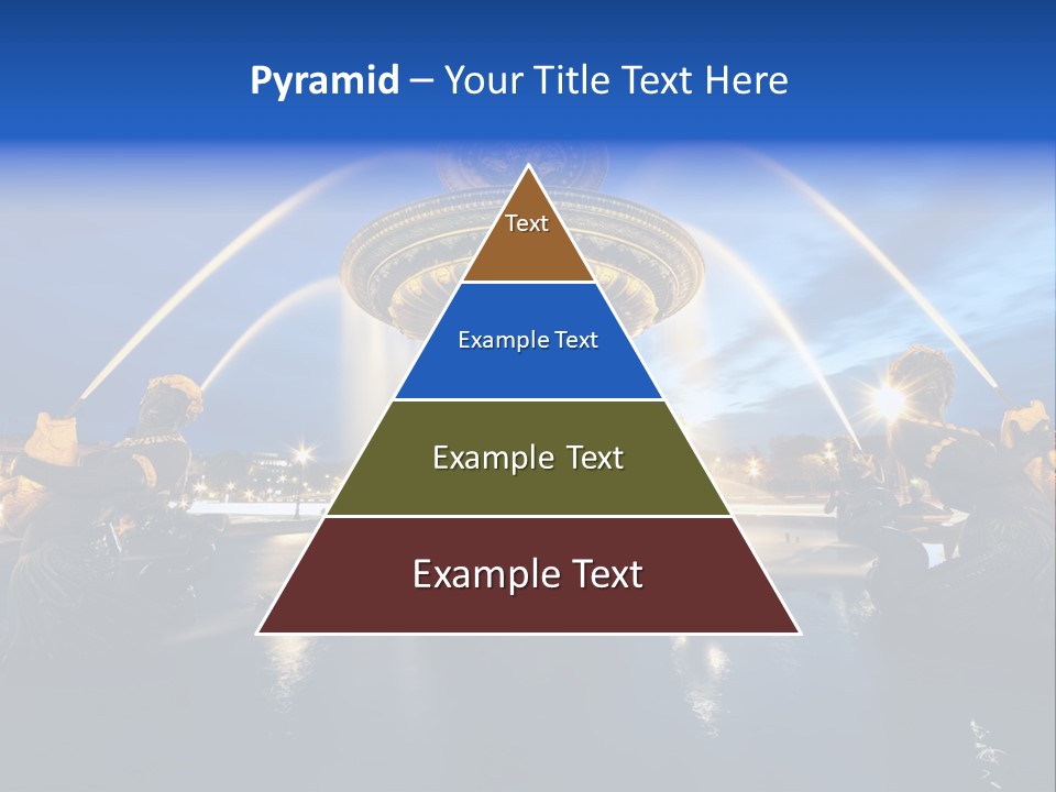 Statue Water Paris PowerPoint Template