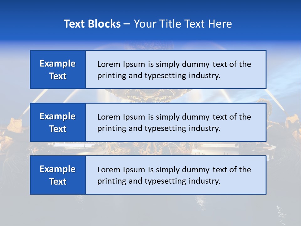 Statue Water Paris PowerPoint Template