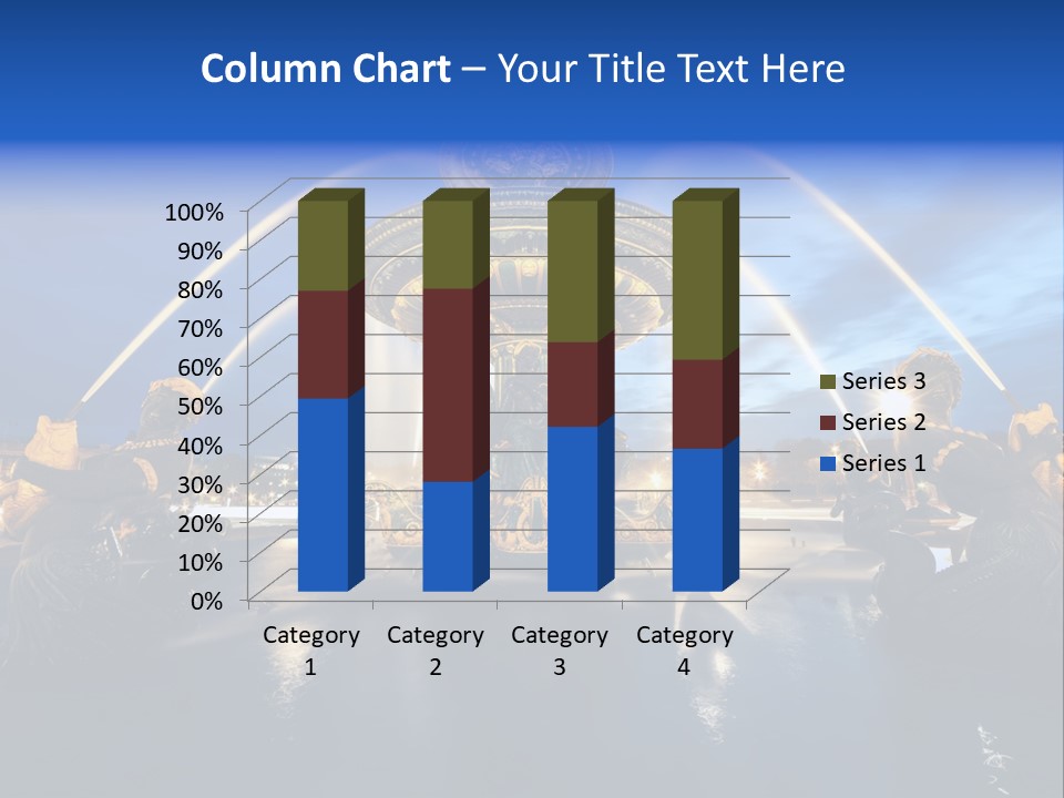 Statue Water Paris PowerPoint Template