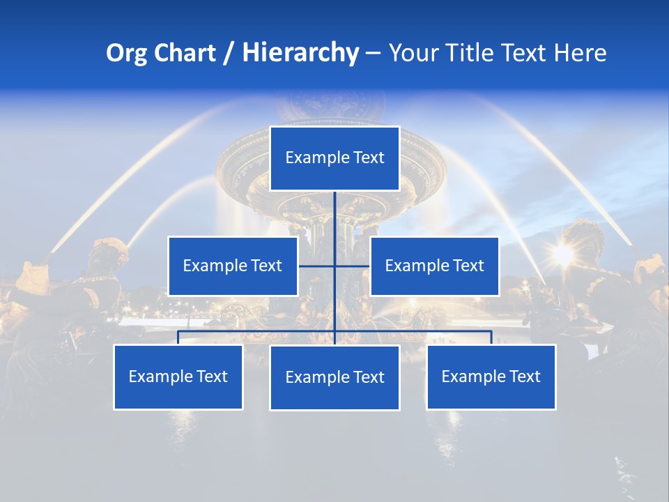 Statue Water Paris PowerPoint Template