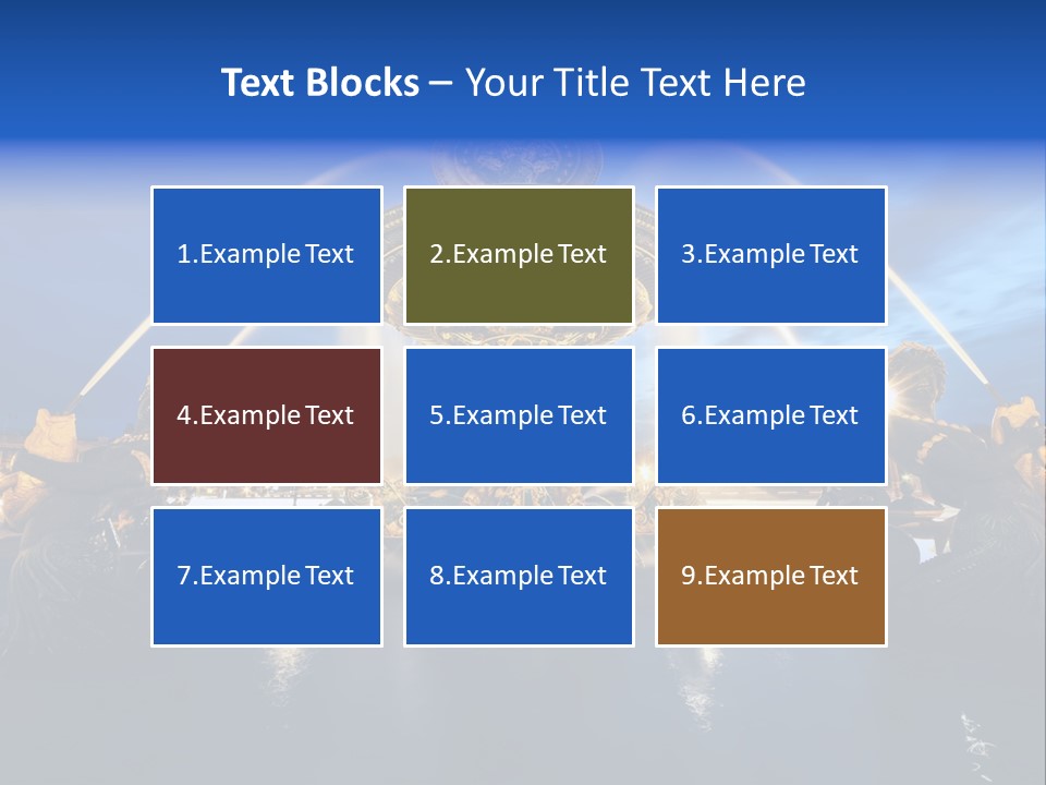 Statue Water Paris PowerPoint Template