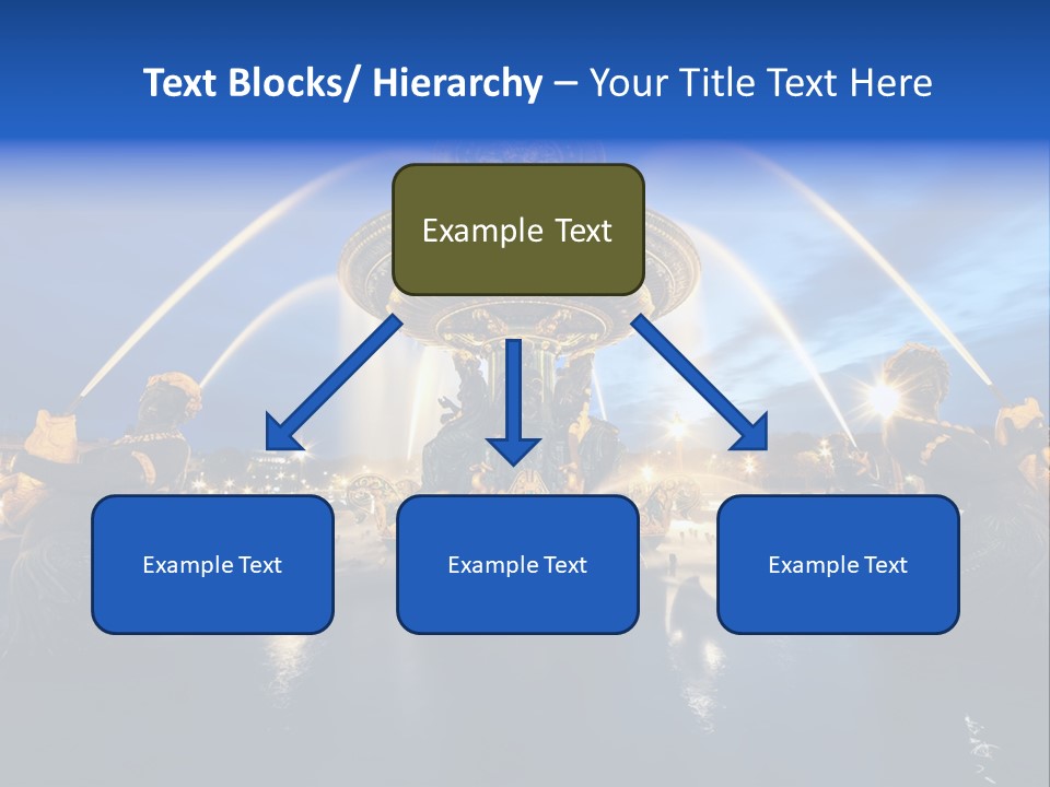 Statue Water Paris PowerPoint Template