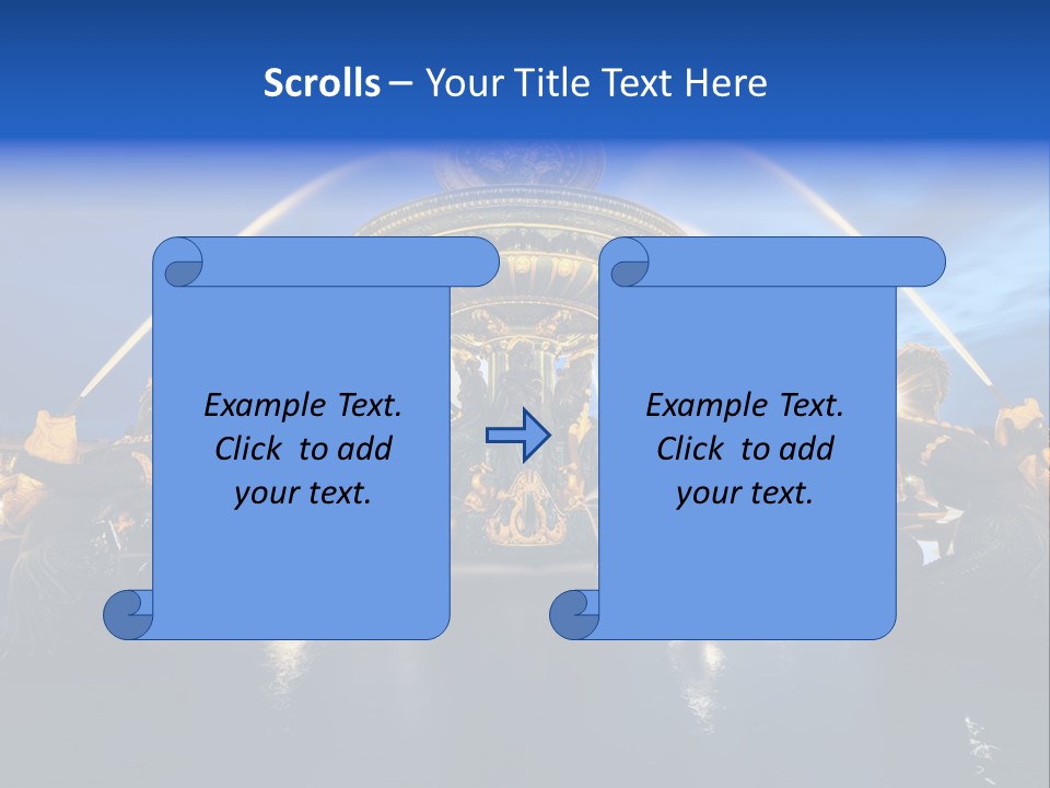 Statue Water Paris PowerPoint Template