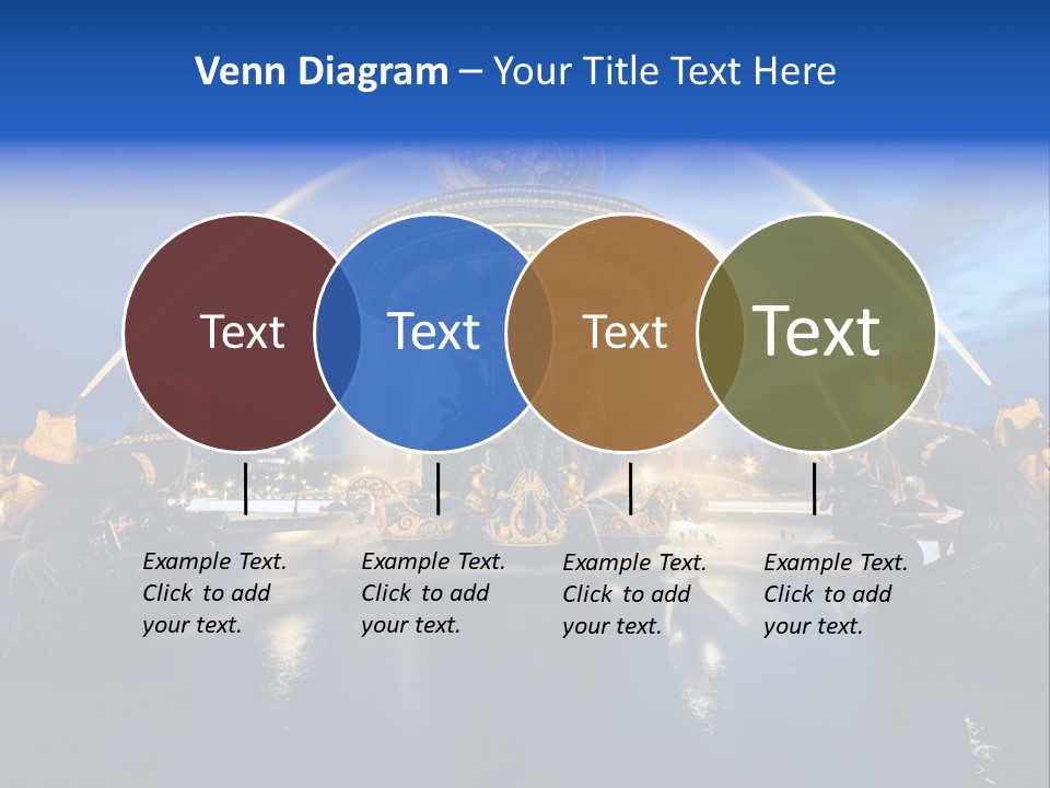 Statue Water Paris PowerPoint Template