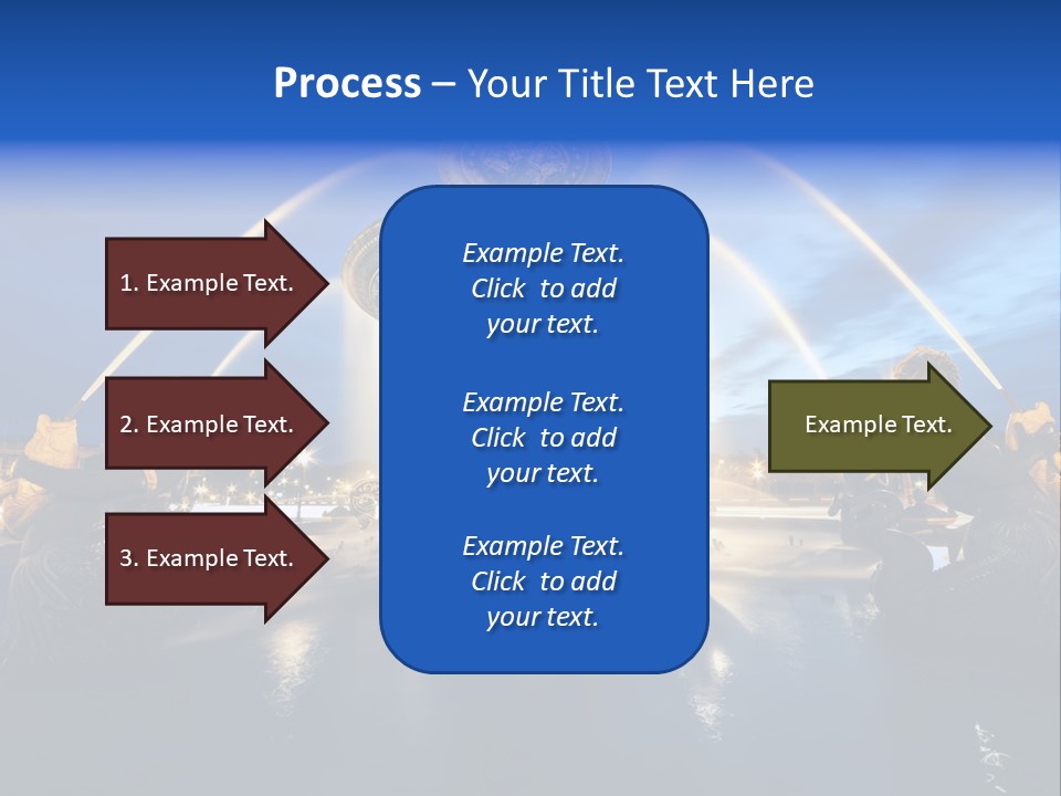 Statue Water Paris PowerPoint Template