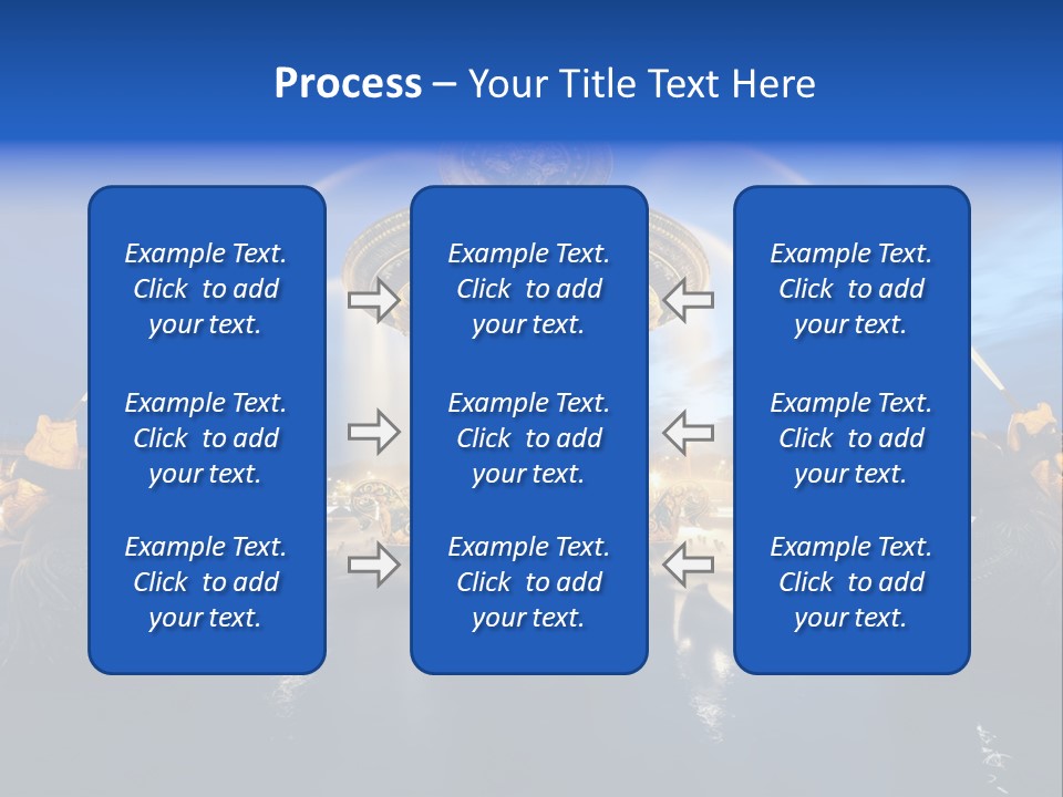 Statue Water Paris PowerPoint Template
