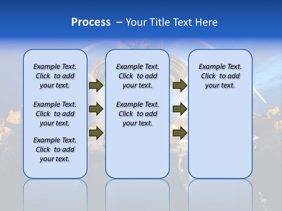 Statue Water Paris PowerPoint Template