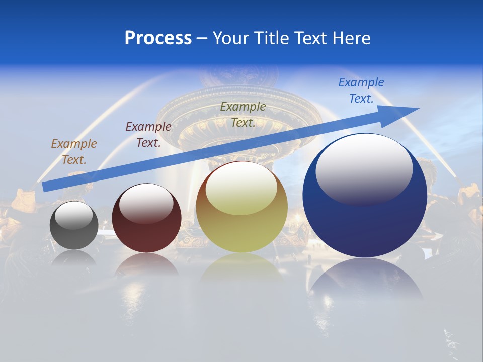 Statue Water Paris PowerPoint Template