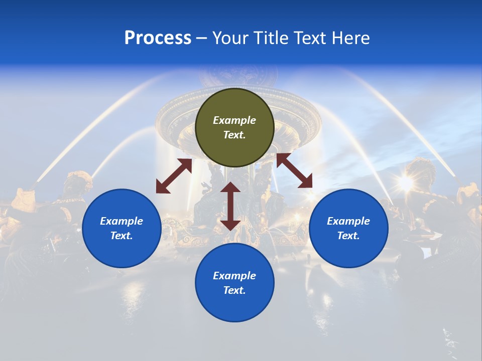 Statue Water Paris PowerPoint Template