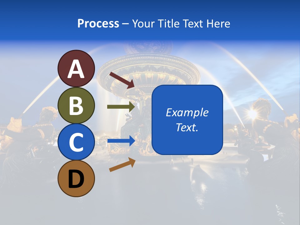 Statue Water Paris PowerPoint Template