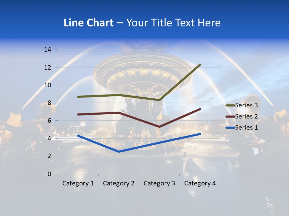 Statue Water Paris PowerPoint Template