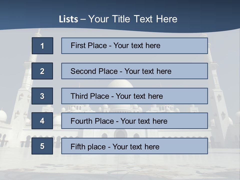 Emirates Marble Minaret PowerPoint Template