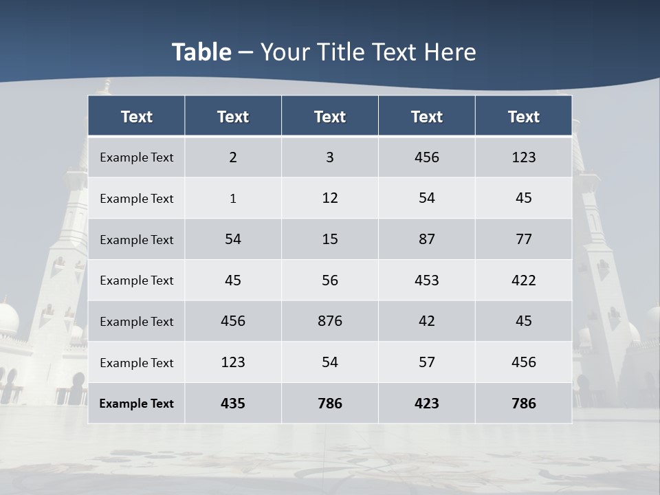 Emirates Marble Minaret PowerPoint Template