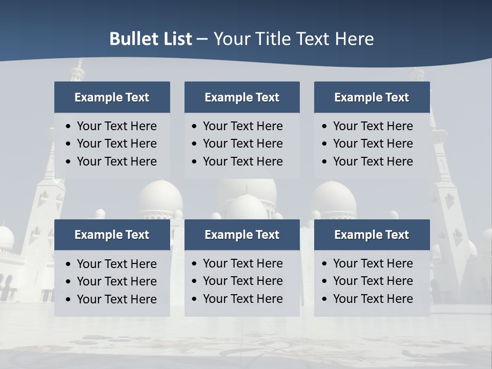 Emirates Marble Minaret PowerPoint Template
