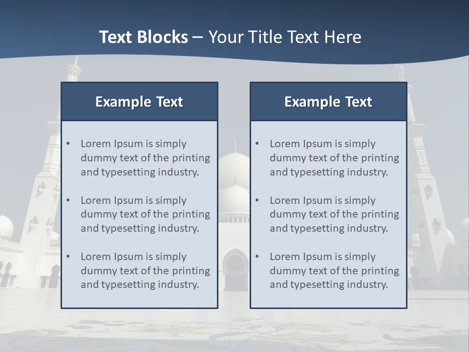 Emirates Marble Minaret PowerPoint Template
