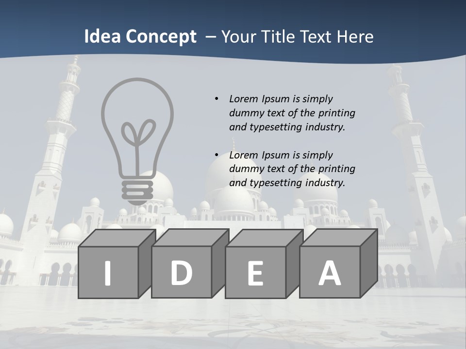 Emirates Marble Minaret PowerPoint Template