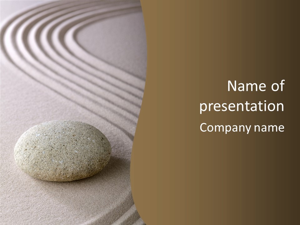 Zen Roadsign Sandstone PowerPoint Template