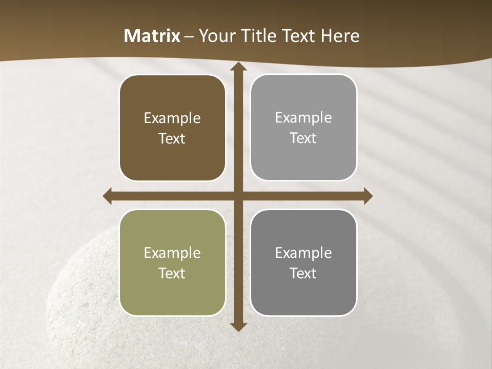 Zen Roadsign Sandstone PowerPoint Template