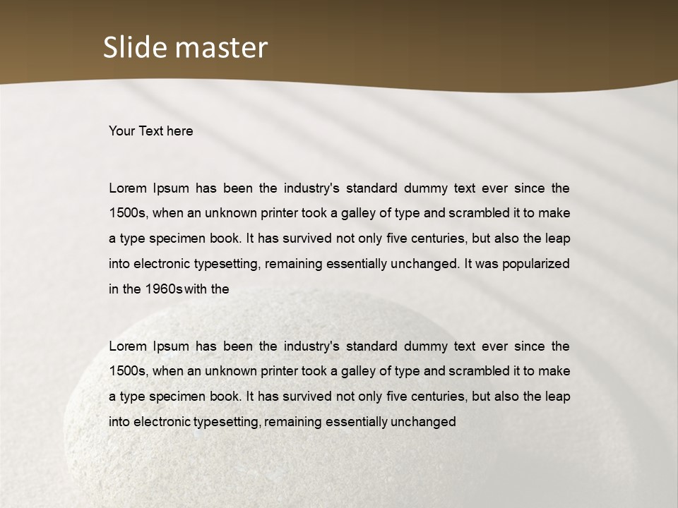 Zen Roadsign Sandstone PowerPoint Template