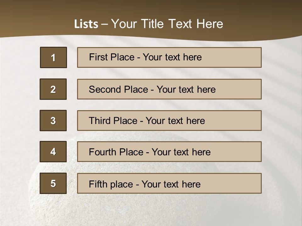 Zen Roadsign Sandstone PowerPoint Template