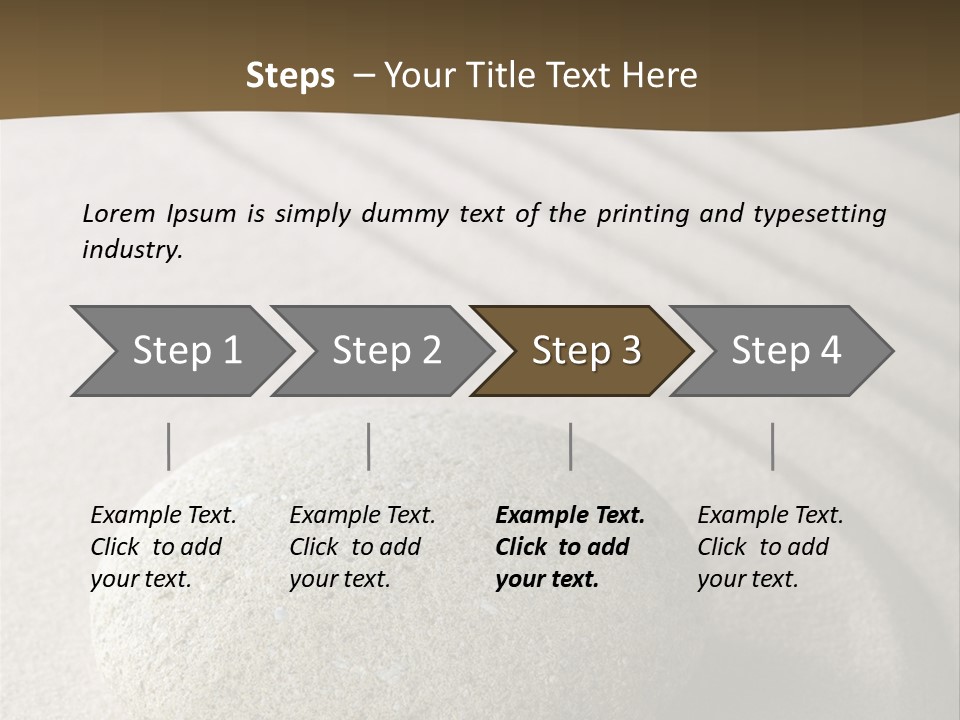 Zen Roadsign Sandstone PowerPoint Template