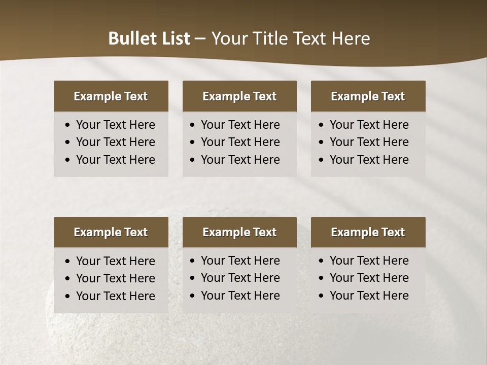 Zen Roadsign Sandstone PowerPoint Template