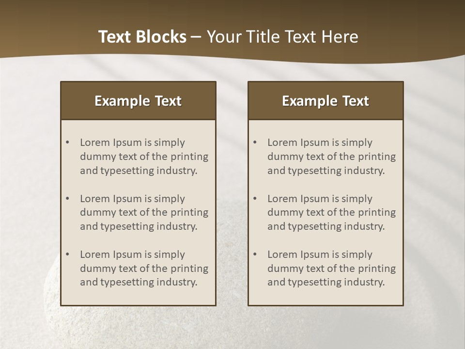 Zen Roadsign Sandstone PowerPoint Template