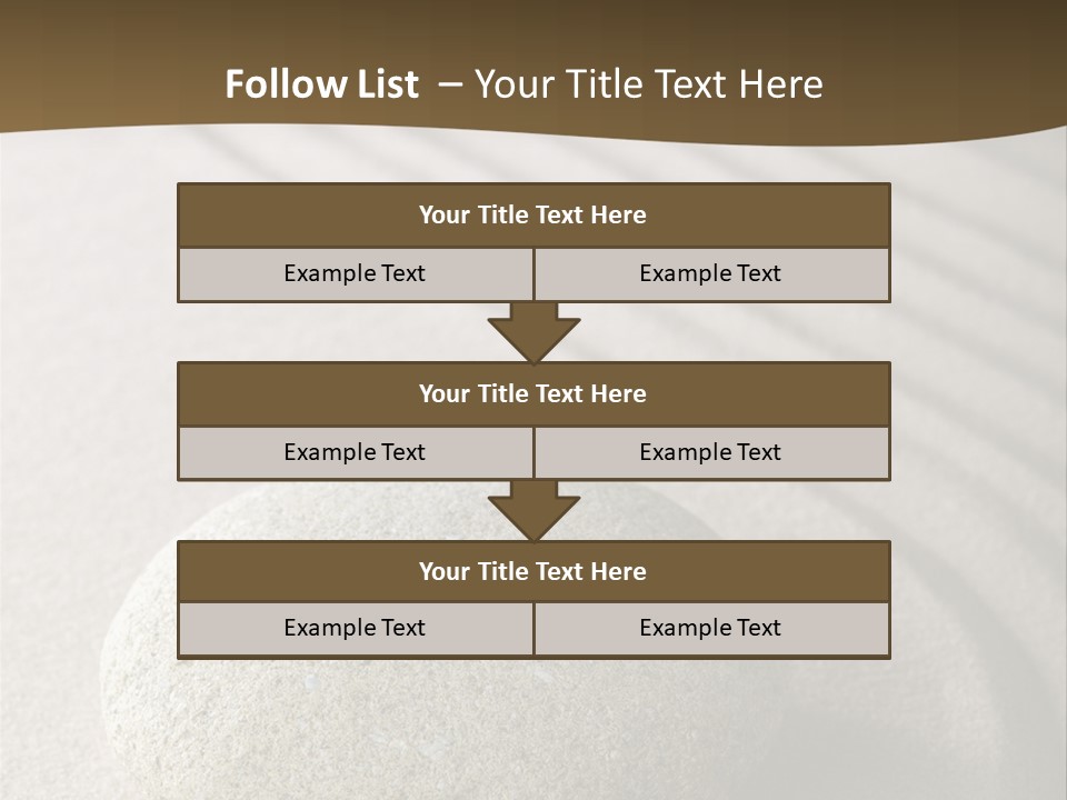 Zen Roadsign Sandstone PowerPoint Template