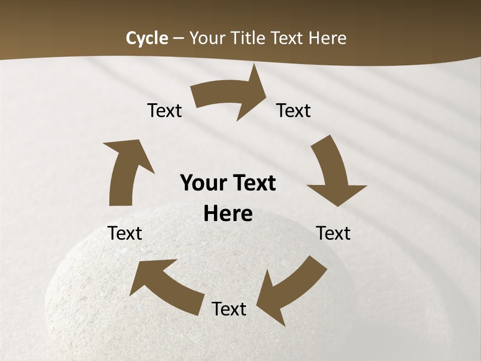 Zen Roadsign Sandstone PowerPoint Template