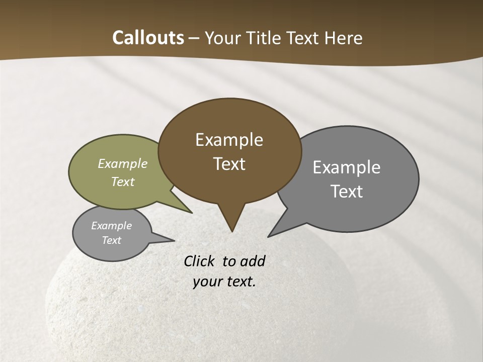 Zen Roadsign Sandstone PowerPoint Template