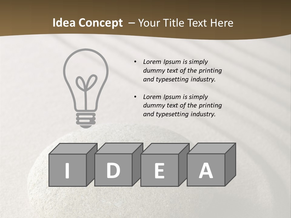 Zen Roadsign Sandstone PowerPoint Template