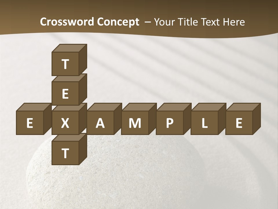 Zen Roadsign Sandstone PowerPoint Template