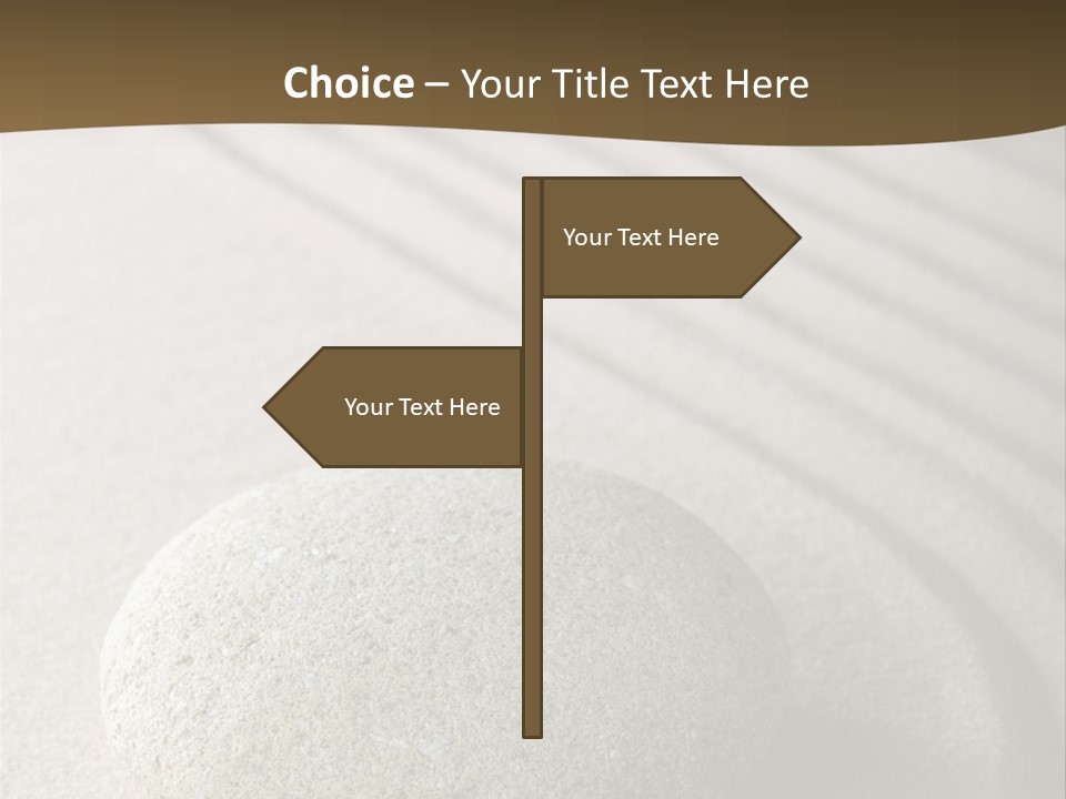 Zen Roadsign Sandstone PowerPoint Template