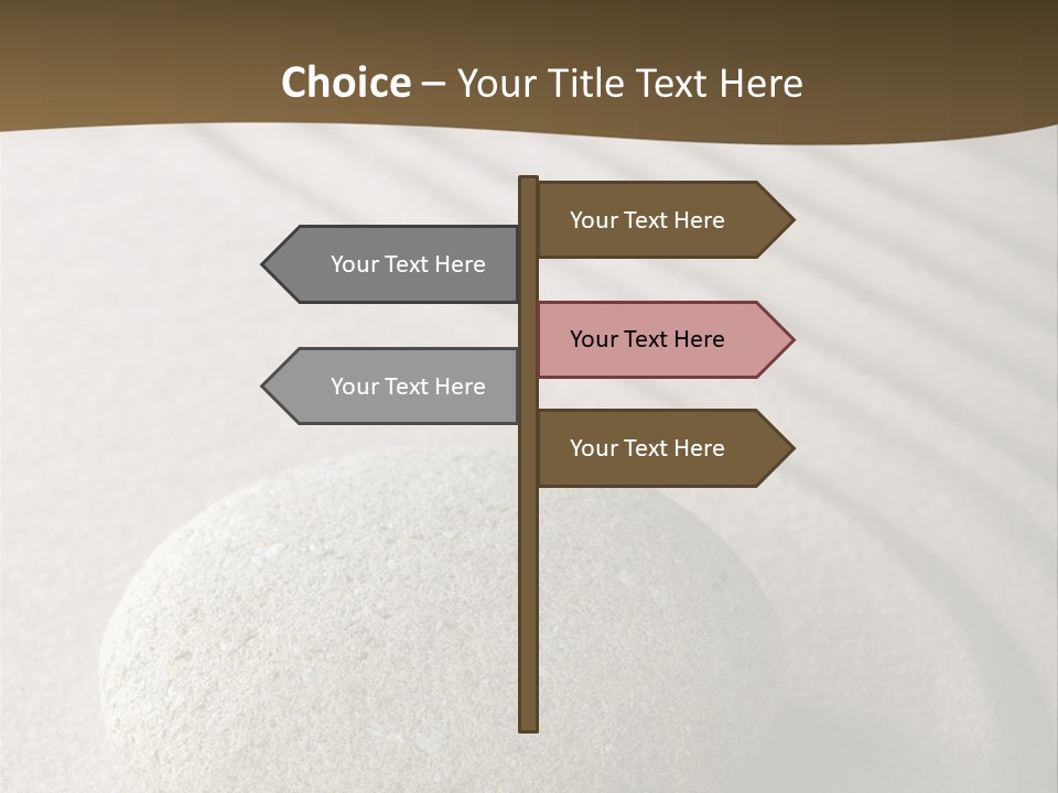 Zen Roadsign Sandstone PowerPoint Template