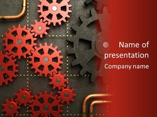 Gear Engine Technical PowerPoint Template