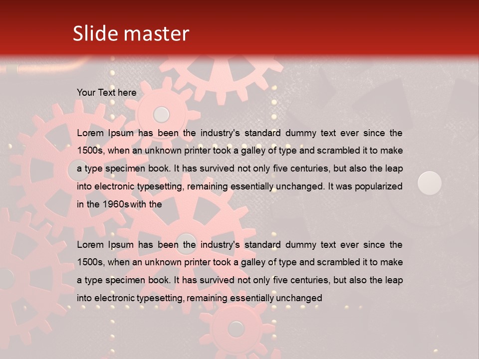 Gear Engine Technical PowerPoint Template