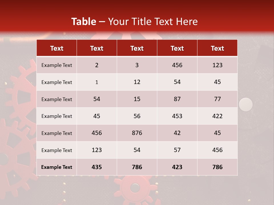 Gear Engine Technical PowerPoint Template