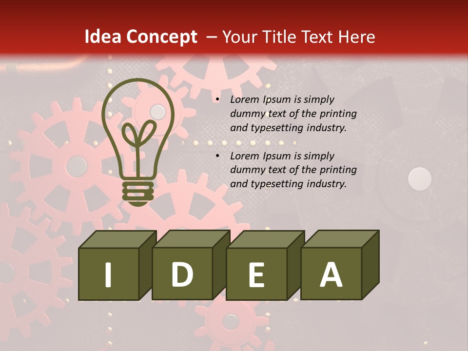 Gear Engine Technical PowerPoint Template