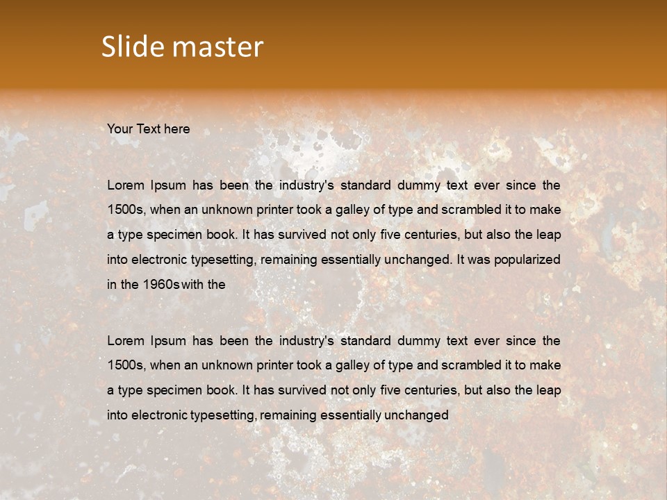 Rough Rust Corrosion PowerPoint Template